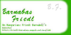 barnabas friedl business card